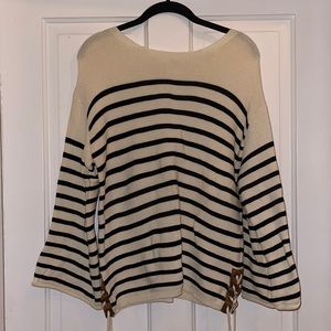 Black and White Striped Sweater